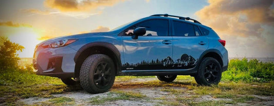 Sun Mountain Trees Side Panel Decal – Universal Fit for SUVs, Trucks & Cars