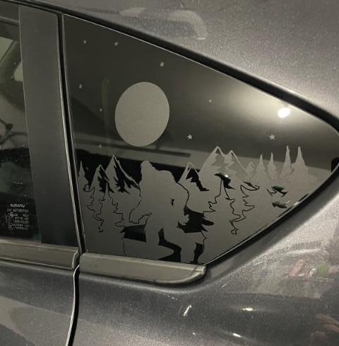 Bigfoot Sasquatch Quarter Window Decal Compatible with Subaru Crosstrek 2012–2027