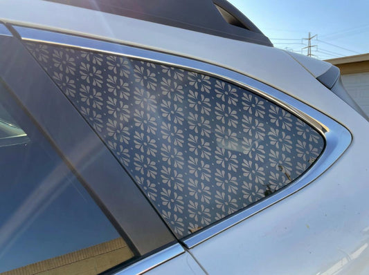 Geometric Floral Quarter Window Decal – Compatible with Subaru Outback (2010–2027)