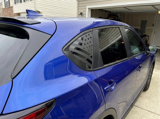 American Flag Quarter Window Decal Compatible with Subaru Crosstrek 2012–2027