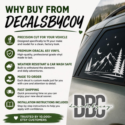 Inverted Topographic Map Quarter Window Decal – Compatible with Toyota 4Runner (2010–2027)