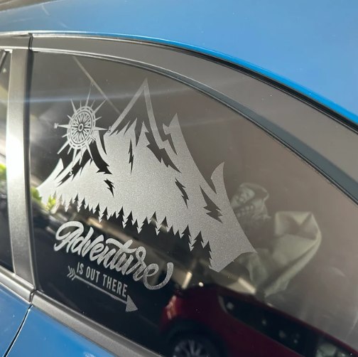 Adventure Is Out There Decal – Compatible with Outback-Style Rear Quarter Window (2010–2025)