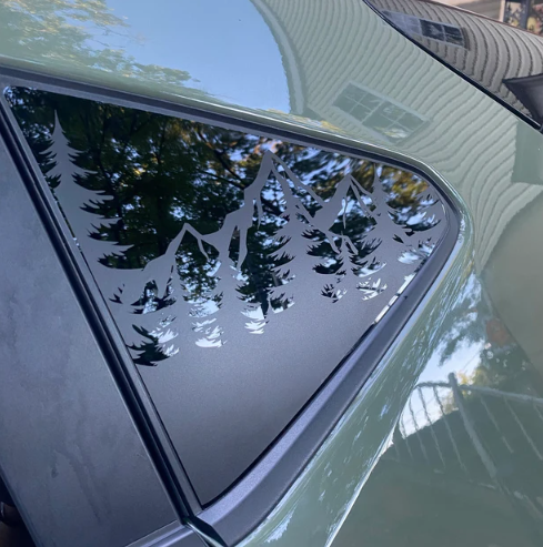 Mountain and trees  – Fits Crosstrek Quarter Window (2012–2026)