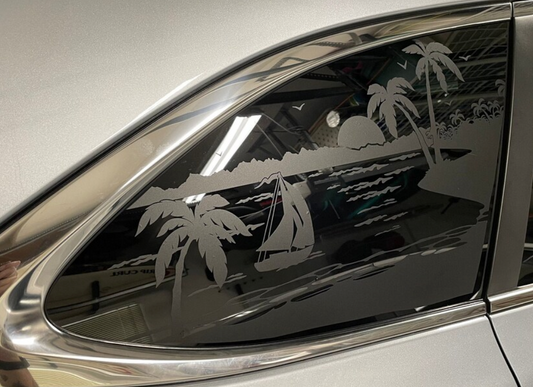 Tropical Palm Tree Decal – Compatible with Outback Models (2010–2025)