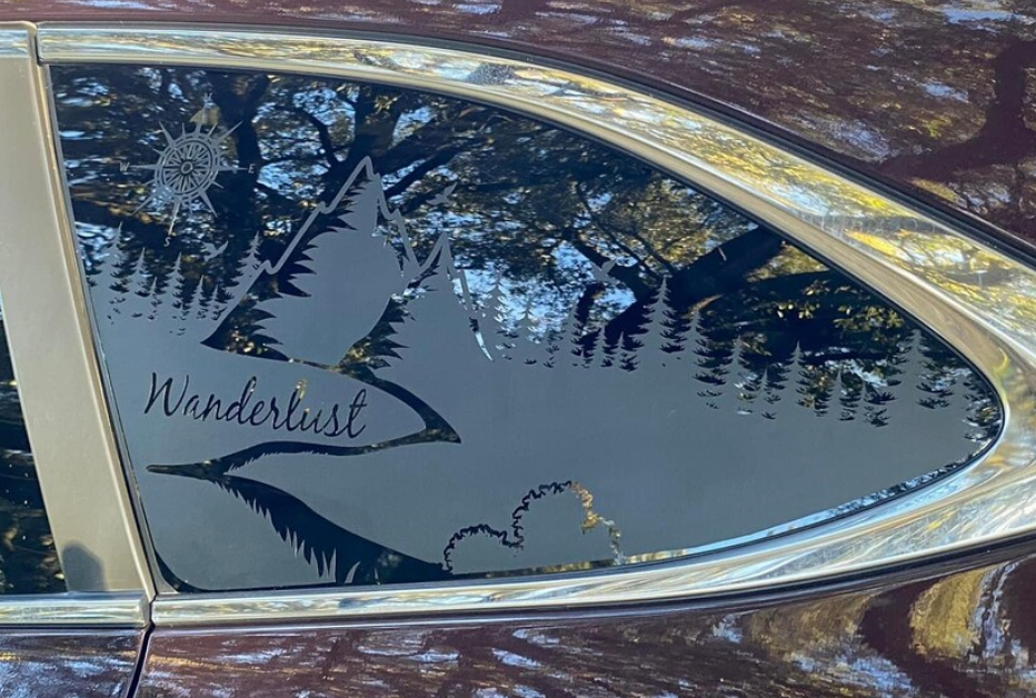 Wanderlust Adventure Vinyl Decal – Fits Outback-Style Rear Quarter Window (2010–2025)