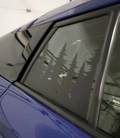 Pine Trees Quarter Window Decal – Compatible with Toyota Prius (2016–2022)