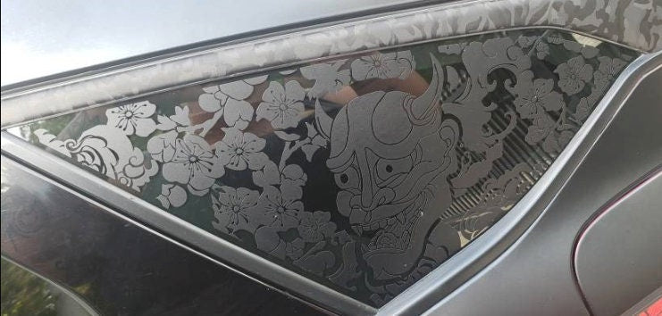 Oni Demon Quarter Window Decal – Compatible with Honda Accord (2018–2022)