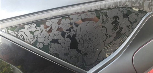 Oni Demon Quarter Window Decal – Compatible with Honda Accord (2018–2022)