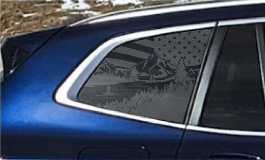 Adventure Awaits Fishing Quarter Window Decal – Compatible with BMW X3 (2018–2027)