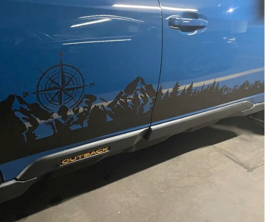 Compass Mountain Side Panel Decal – Compatible with Subaru Crosstrek