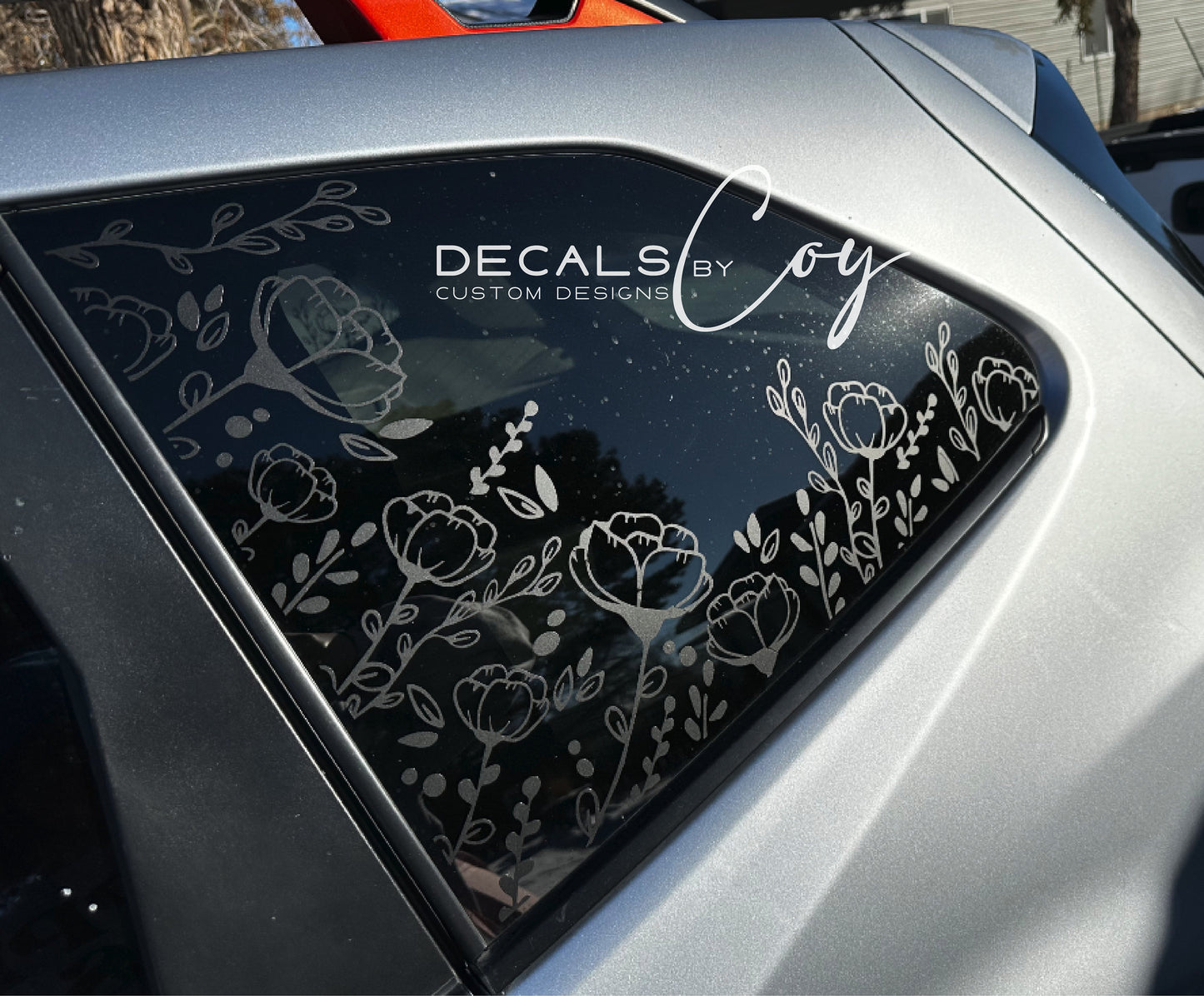 Poppy Flowers Quarter Window Decal – Compatible with Subaru Forester (2009–2027)