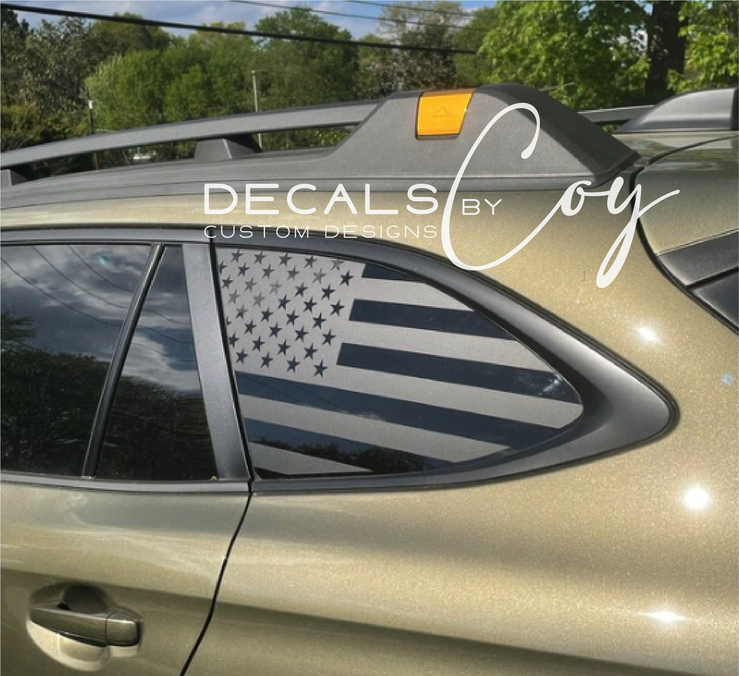 American Flag Quarter Window Decal – Compatible with Subaru Outback (2010–2027)