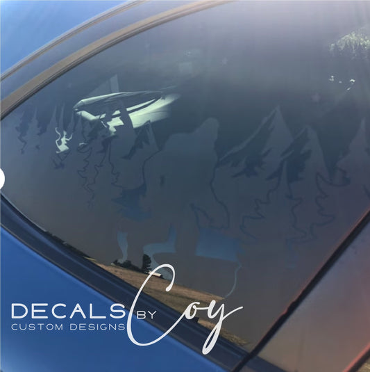 Sasquatch Quarter Window Decal – Compatible with Subaru Outback (2010–2027)