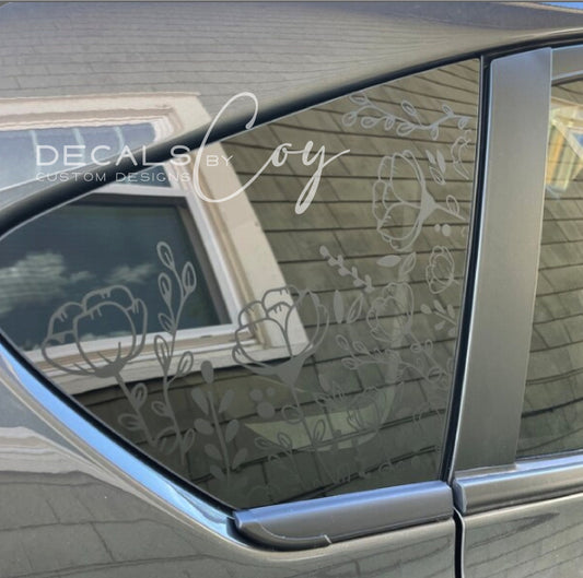 Poppy Flowers Quarter Window Decal – Compatible with Subaru Crosstrek (2012–2027)