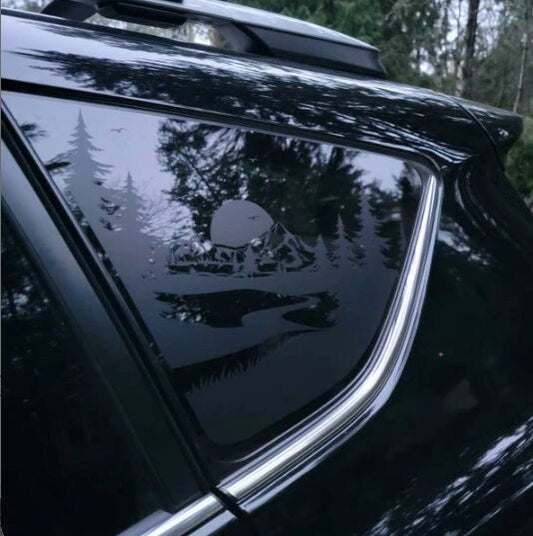 Lake Sunrise Quarter Window Decal Compatible with Toyota RAV4 2009–2027