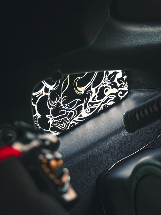 Oni Demon Floral Quarter Window Decal – Compatible with Nissan 350Z (2002–2008)