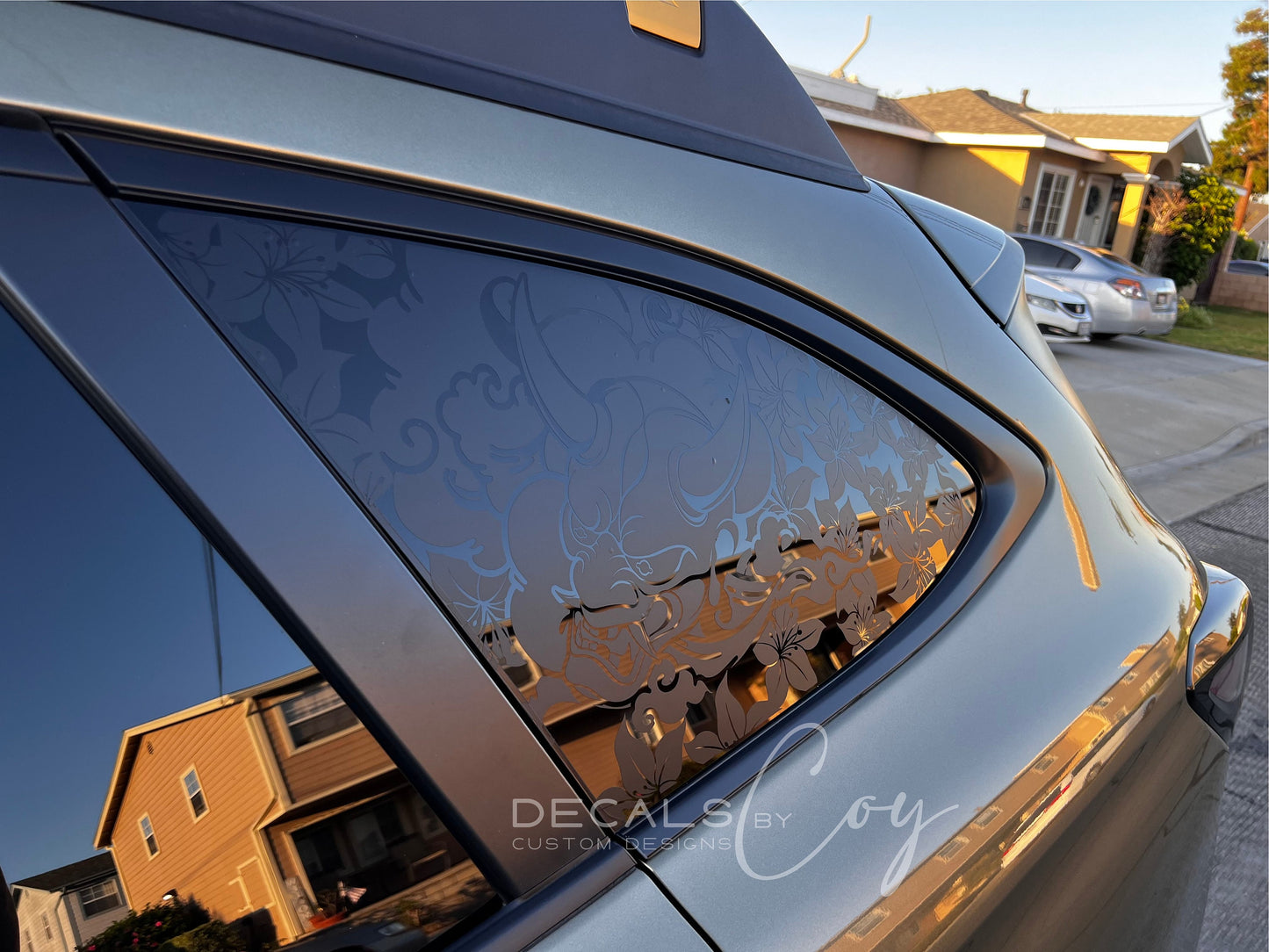 Demon Flowers Quarter Window Decal – Compatible with Subaru Outback (2010–2027)