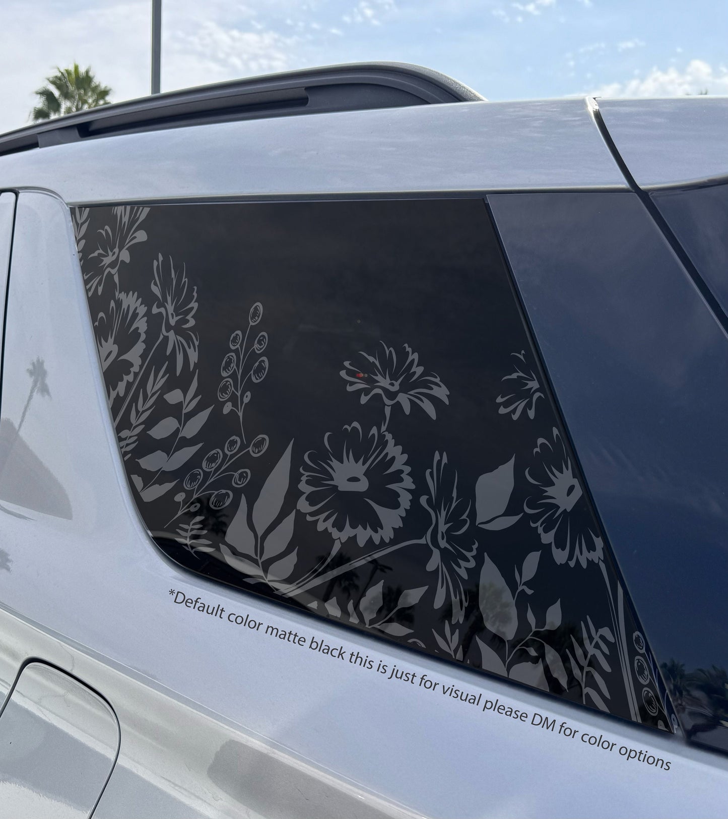 Assorted Flowers Quarter Window Decal – Compatible with Ford Explorer (2011–2026)