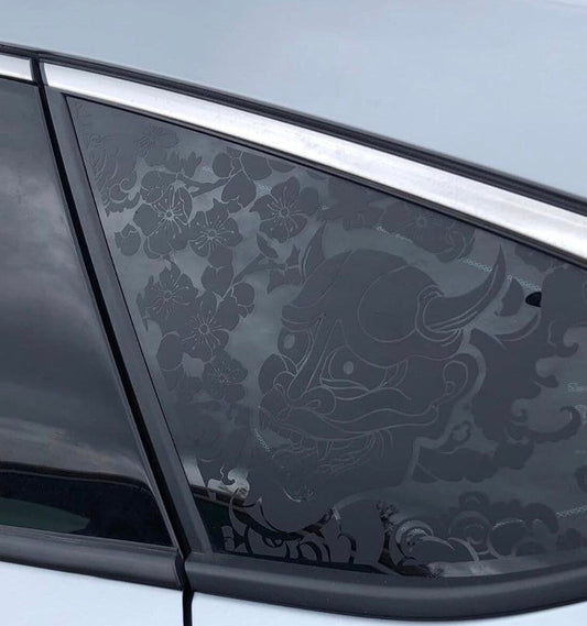 Oni Demon Quarter Window Decal – Compatible with Honda Accord (2018–2022)