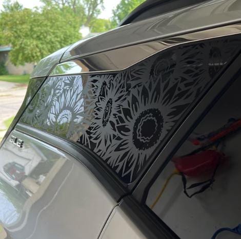 Custom Sunflower Quarter Window Decal – Compatible with GMC Terrain (2017–2024)