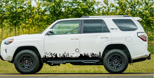 Camping Scene Side Panel Decal – Universal Fit for SUVs, Trucks & Cars