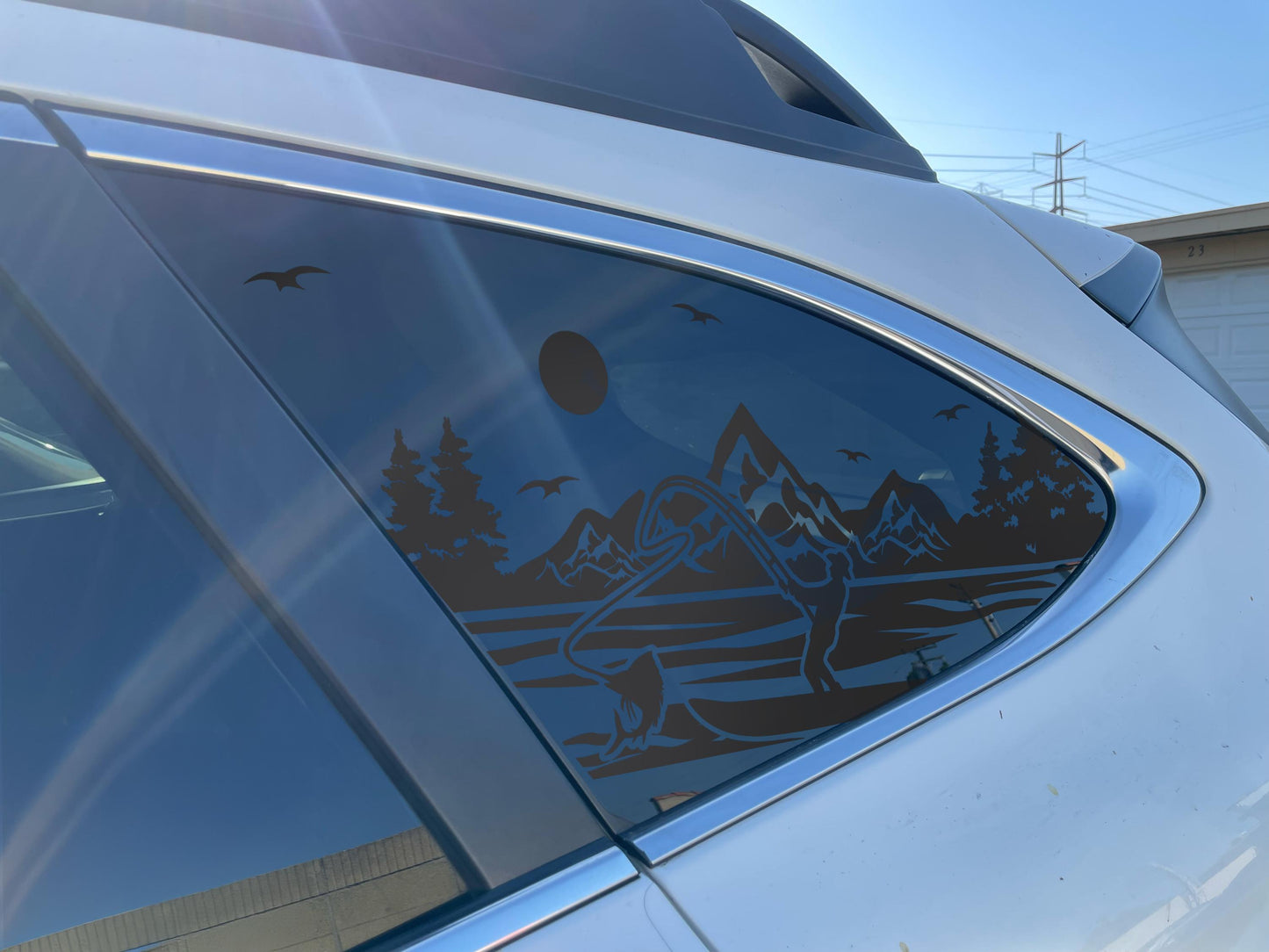 Fishing Outdoor Adventure Quarter Window Decal – Compatible with Subaru Outback (2010–2027)