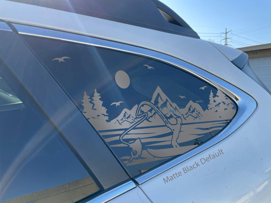 Fishing Outdoor Adventure Quarter Window Decal – Compatible with Subaru Outback (2010–2027)