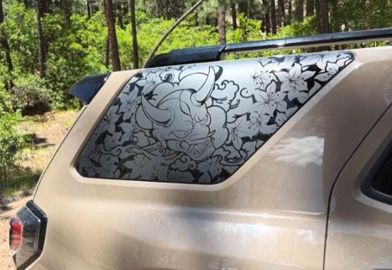 Oni Demon Quarter Window Decal – Compatible with Toyota 4Runner (2010–2027)