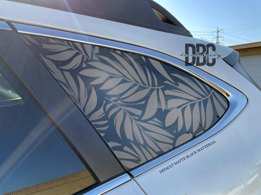Abstract Leaf Quarter Window Decal – Compatible with Subaru Outback (2010–2027)