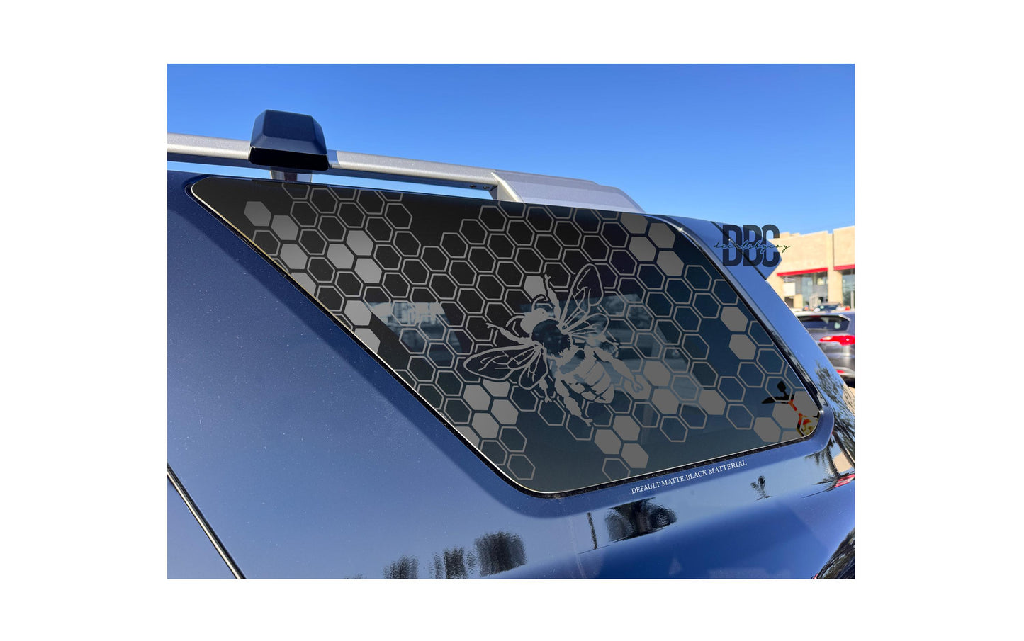 Honeycomb Bee Quarter Window Decal – Compatible with Toyota 4Runner (2010–2027)