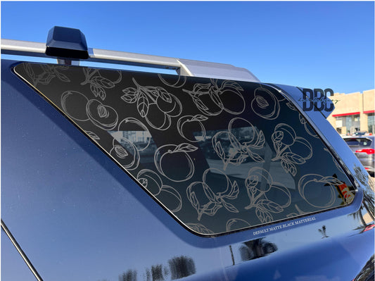 Peaches Pattern Quarter Window Decal – Compatible with Toyota 4Runner (2010–2027)