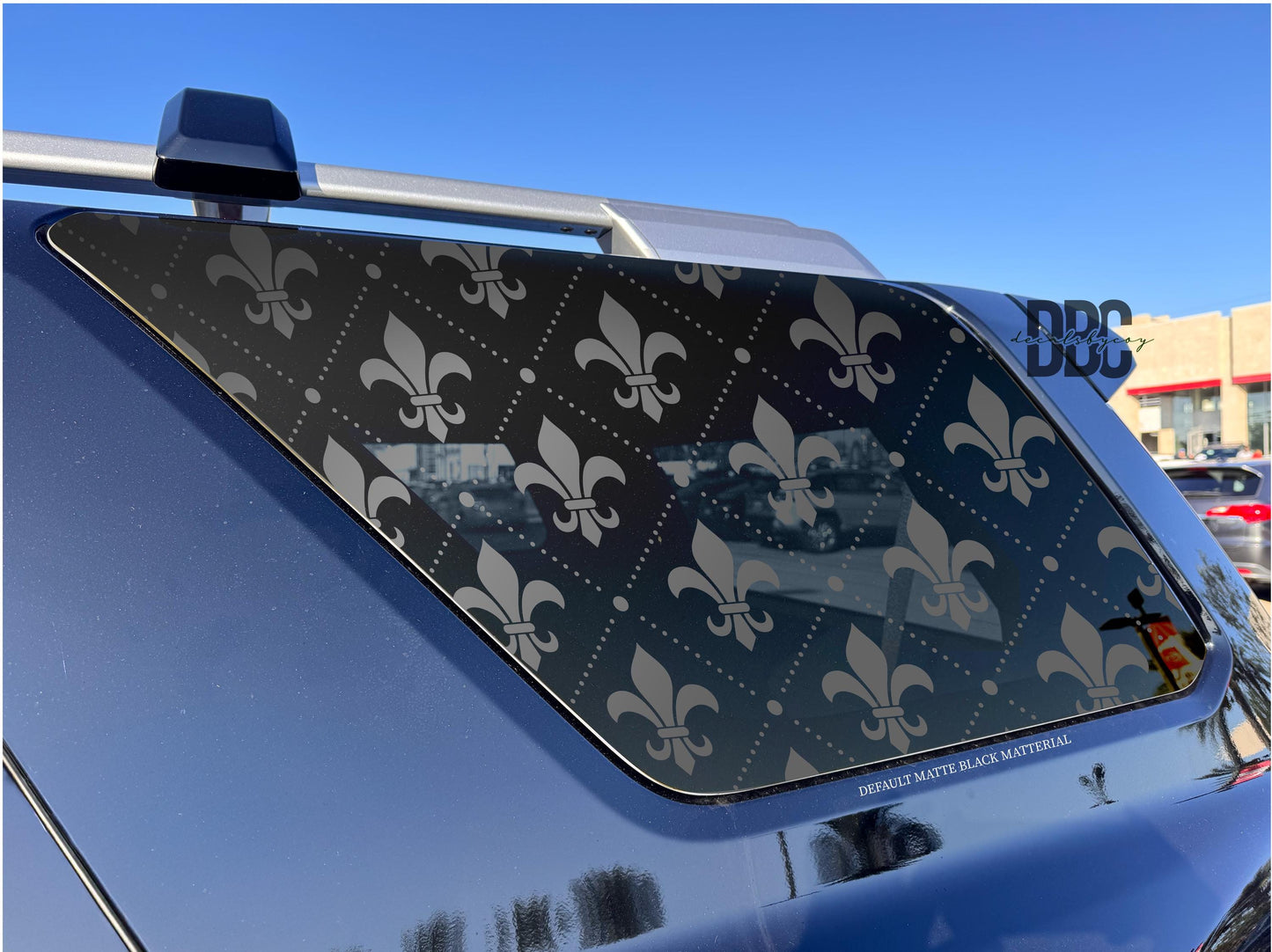 Fleur-de-Lis Damask Quarter Window Decal – Compatible with Toyota 4Runner (2010–2027)