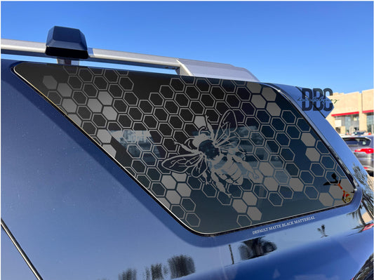 Honeycomb Bee Quarter Window Decal – Compatible with Toyota 4Runner (2010–2027)