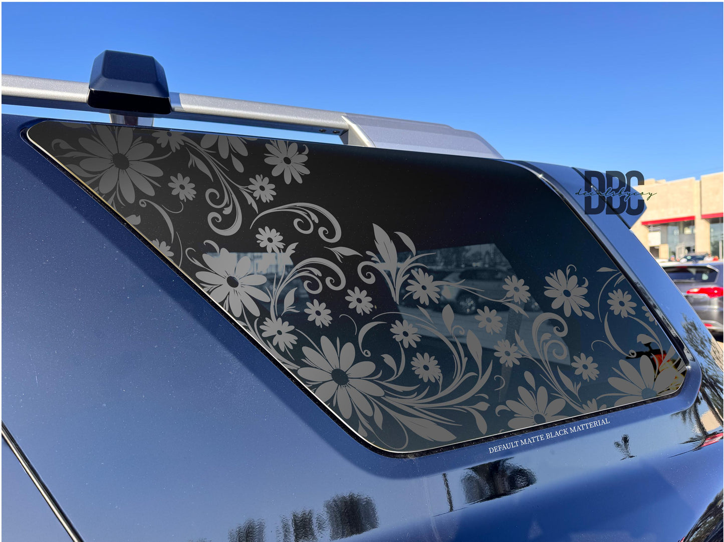 Floral Daisy Quarter Window Decal Compatible with 4Runner-Style SUV 2010–2026