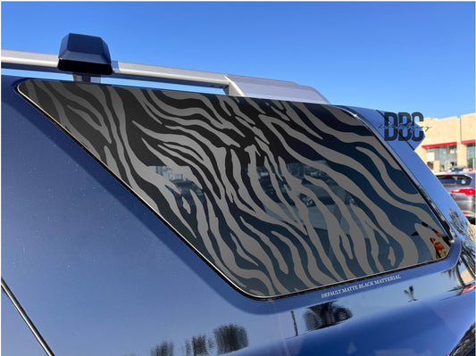 Zebra Print Quarter Window Decal – Compatible with Toyota 4Runner (2010–2027)