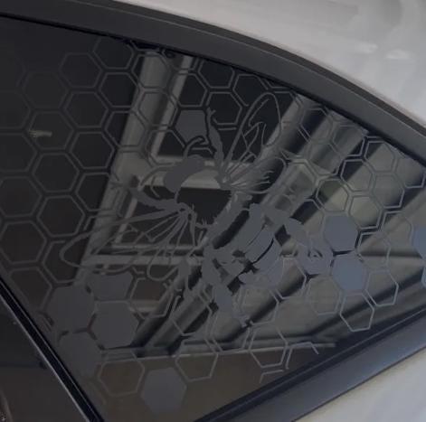 Honeybee Comb Quarter Window Decal – Compatible with Chevy Blazer (2019–2026)