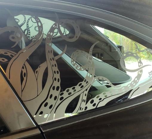 Tentacles Octopus Quarter Window Decal Compatible with Subaru Outback 2010–2027