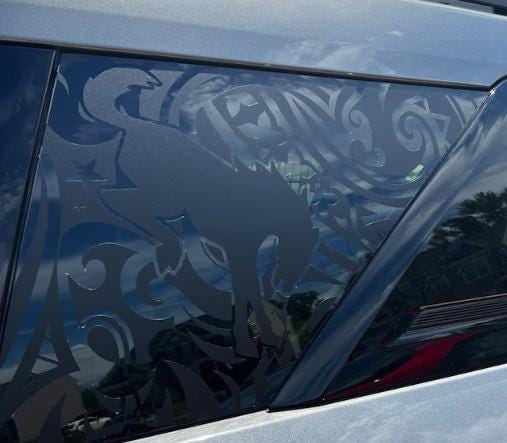 Custom Tribal Quarter Window Decal – Compatible with Ford Bronco Sport (2021–2027)
