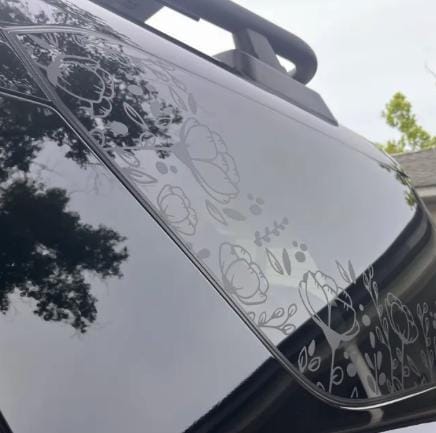 Poppy Flowers Quarter Window Decal Compatible with Nissan Pathfinder 2022–2027