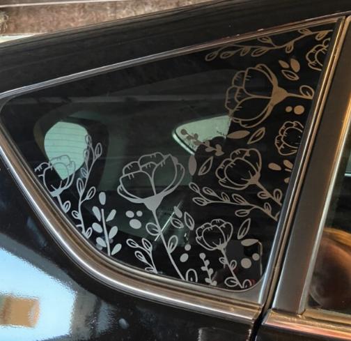 Poppy Flowers Quarter Window Decal Compatible with Toyota RAV4 2006–2027