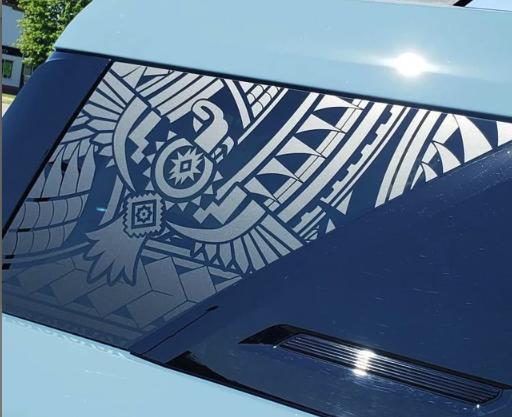 Polynesian Tribal Rear Window Decal Compatible with Ford Bronco Sport 2021–2027