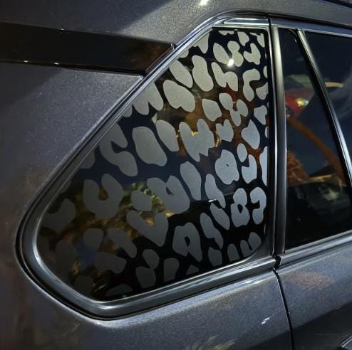Leopard Print Quarter Window Decal – Compatible with Toyota RAV4 (2019–2027)