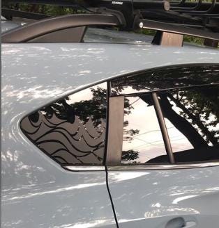 Ocean Wave Quarter Window Decal Compatible with Subaru Crosstrek 2012–2027