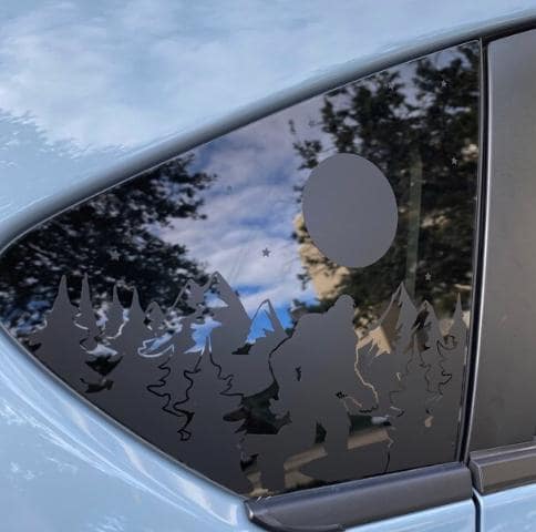 Bigfoot Sasquatch Quarter Window Decal Compatible with Subaru Crosstrek 2012–2027
