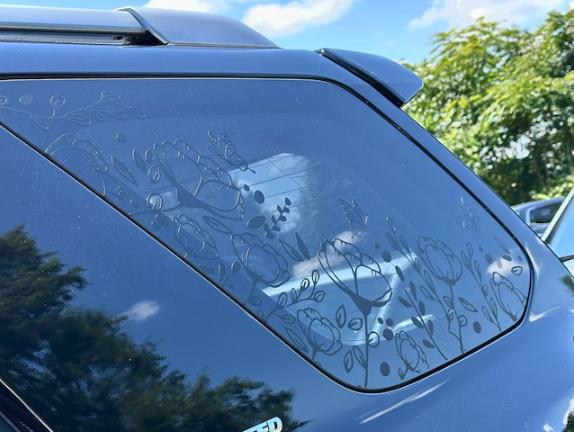 Poppy Flowers Quarter Window Decal – Compatible with Toyota 4Runner (2010–2027)