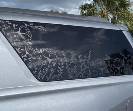 Poppy Flowers Quarter Window Decal Compatible with Chevy Suburban 2015–2020