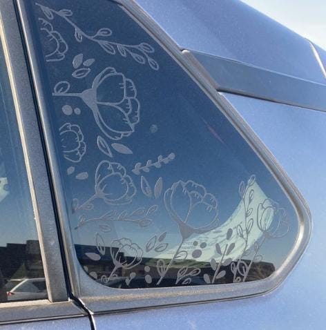 Poppy Flowers Quarter Window Decal Compatible with Toyota RAV4 2006–2027