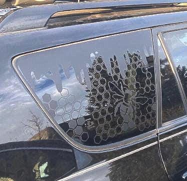 Honeycomb Drip Quarter Window Decal Compatible with Toyota RAV4 2006–2027