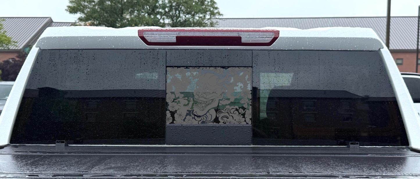 Oni Demon Rear Sliding Window Decal – Universal Truck Fit