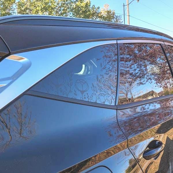 Poppy Flowers Quarter Window Decal – Compatible with Hyundai Tucson (2016–2026)